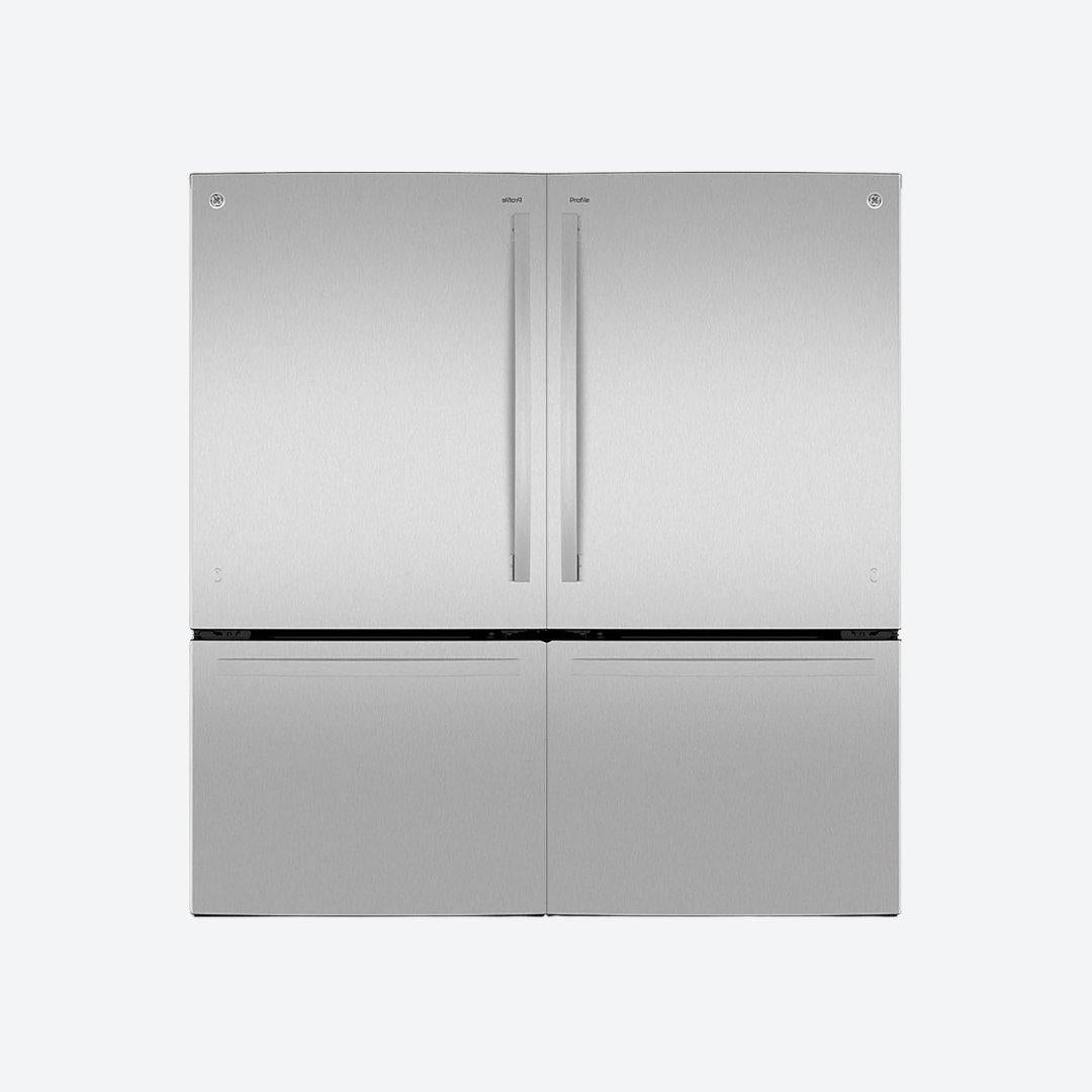 Refrigerador bottom mount GE Profile de 21 pies cúbicos y versión combo gemelos en acabado inoxidable
