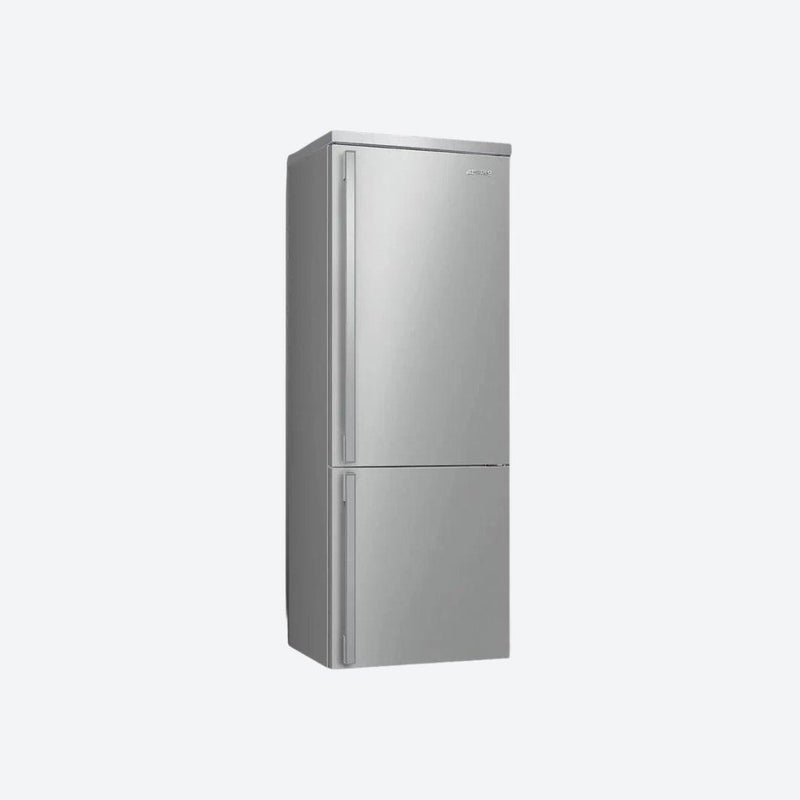 Refrigerador bottom mount Smeg Portofino de 28 pulgadas en acero inoxidable con opción de bisagra derecha o izquierda
