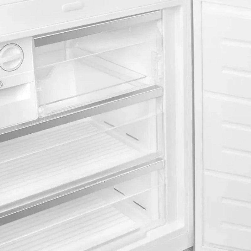 Refrigerador bottom mount Smeg Portofino de 28 pulgadas en acero inoxidable con opción de bisagra derecha o izquierda
