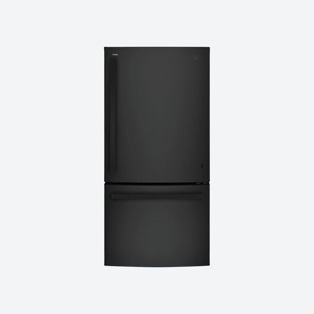 Refrigerador GE Profile bottom mount de 510 litros en acabado Dark Slate con congelador inferior