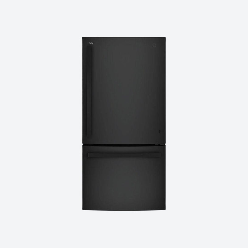 Refrigerador GE Profile bottom mount de 510 litros en acabado Dark Slate con congelador inferior