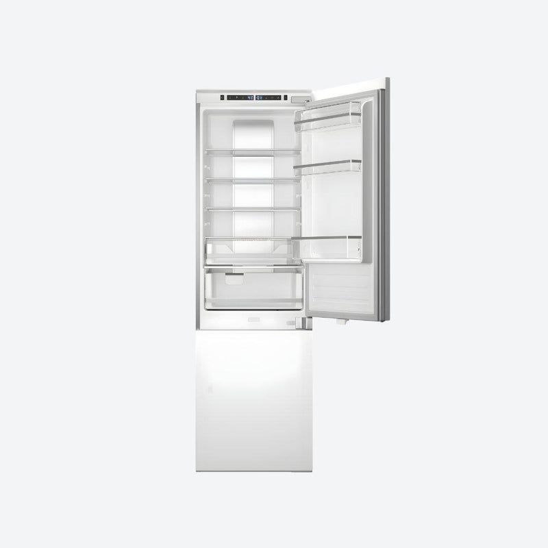 Refrigerador bottom mount panelable Bertazzoni de 24 pulgadas con cajón Fresco y puerta reversible