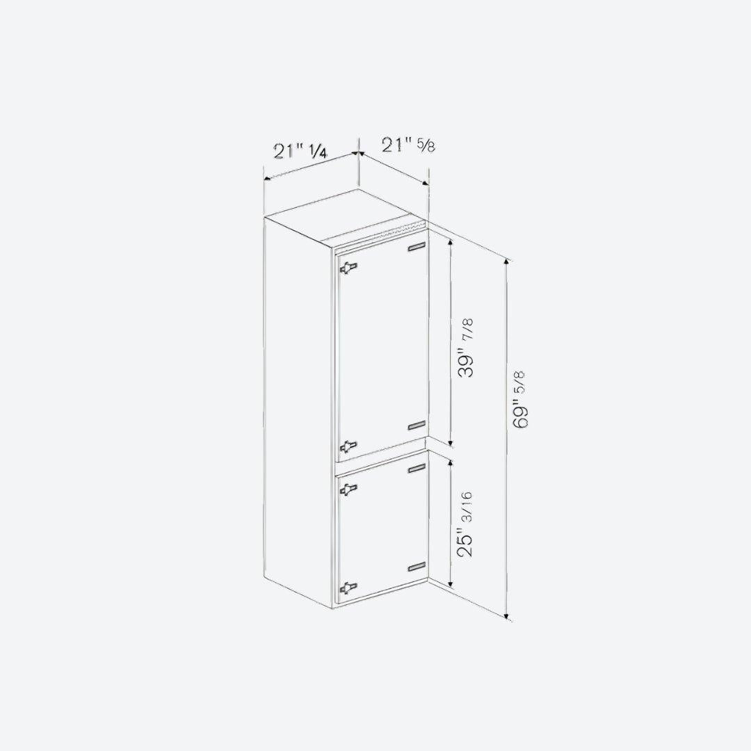 Refrigerador bottom mount panelable Bertazzoni de 24 pulgadas con cajón Fresco y puerta reversible