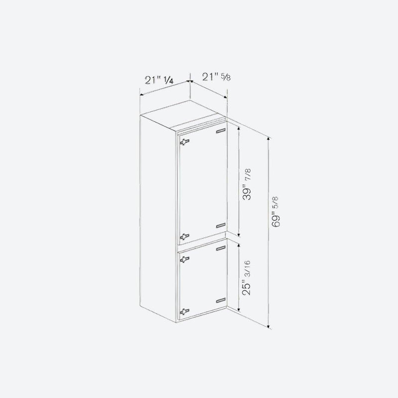Refrigerador bottom mount panelable Bertazzoni de 24 pulgadas con cajón Fresco y puerta reversible