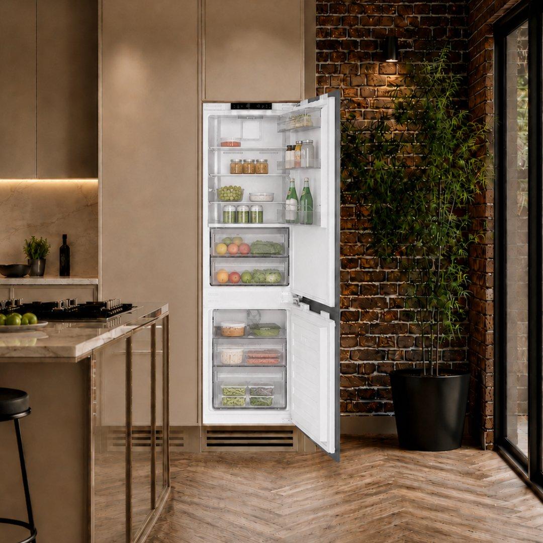 Refrigerador bottom mount panelable SMEG de 24 pulgadas con fábrica de hielos automática