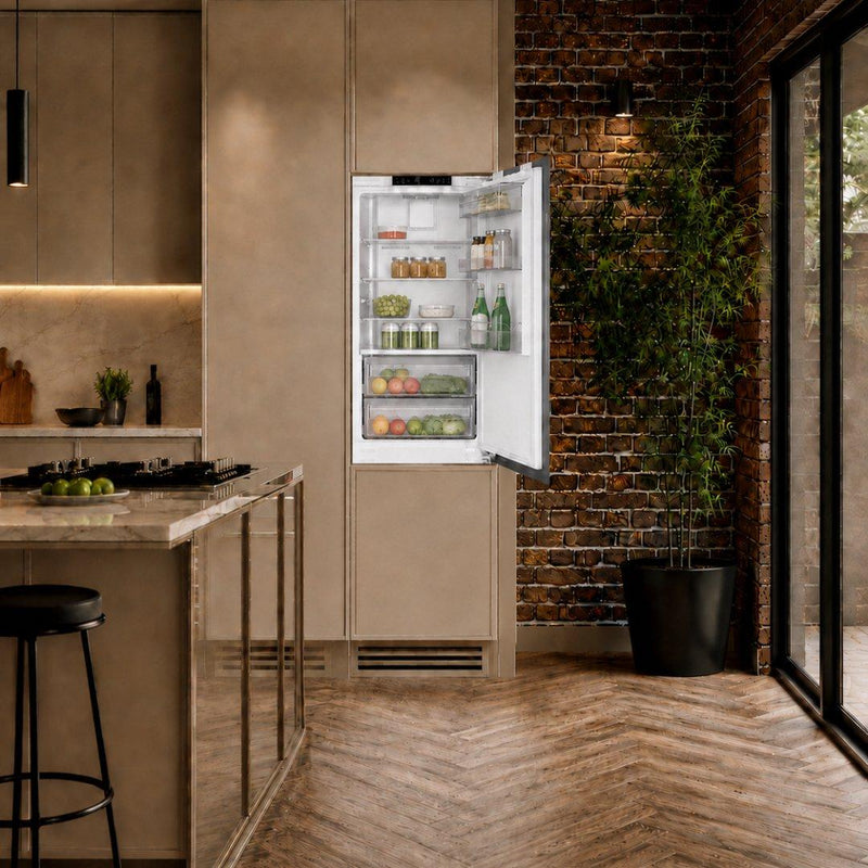 Refrigerador bottom mount panelable SMEG de 24 pulgadas con fábrica de hielos automática