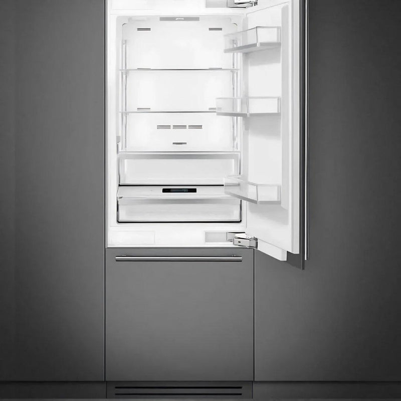 Refrigerador bottom mount panelable SMEG de 30 pulgadas con congelador inferior