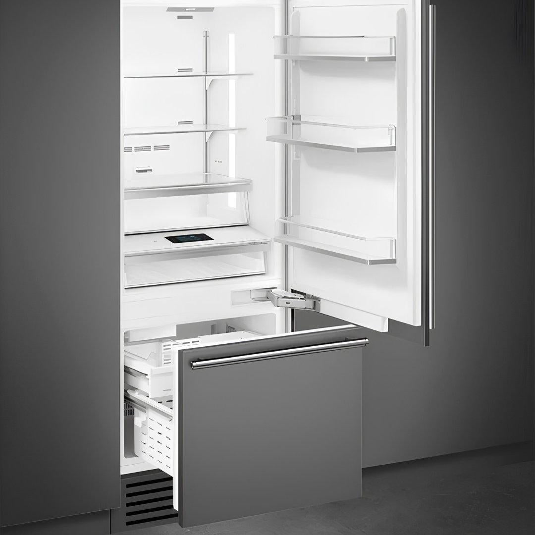 Refrigerador bottom mount panelable SMEG de 30 pulgadas con congelador inferior