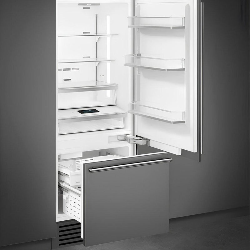 Refrigerador bottom mount panelable SMEG de 30 pulgadas con congelador inferior