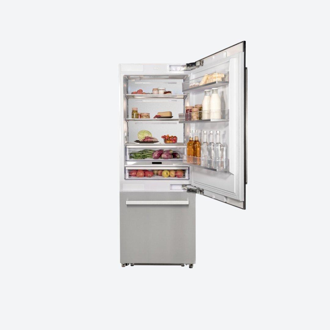 Refrigerador bottom mount panelable Bertazzoni de 36 pulgadas con Ice Maker y dispensador interno de agua