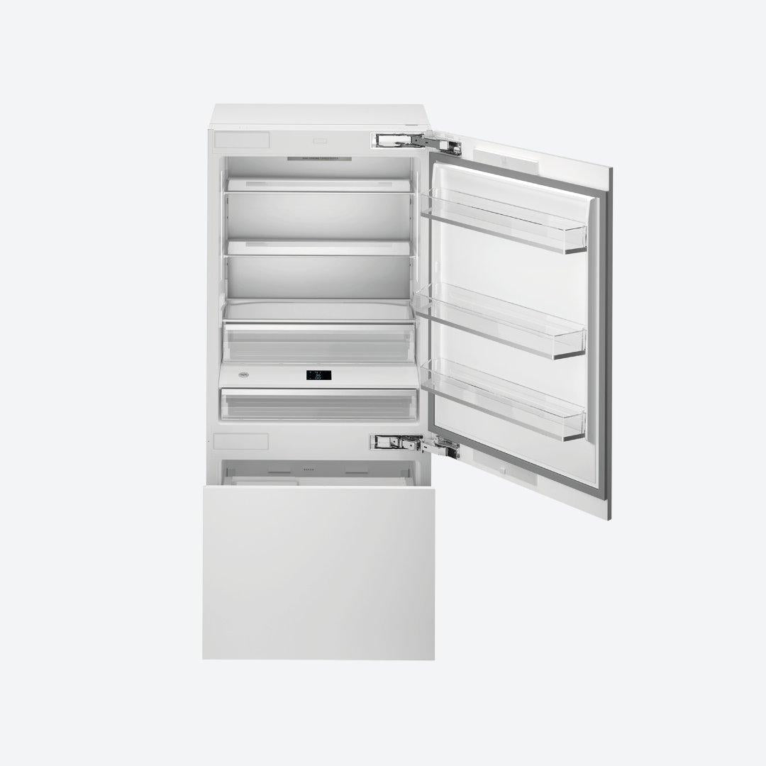 Refrigerador bottom mount panelable Bertazzoni de 36 pulgadas con Ice Maker y dispensador interno de agua