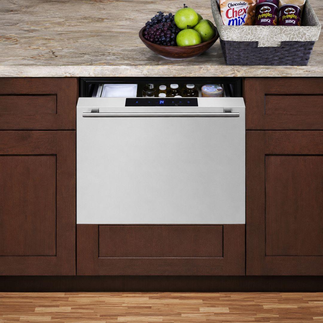 Refrigerador Summit de un cajón de 22 pulgadas en acero inoxidable para uso interior o exterior