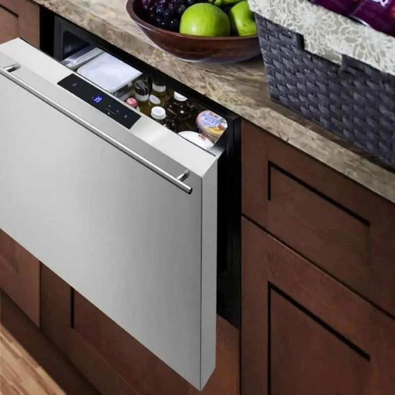 Refrigerador Summit de un cajón de 22 pulgadas en acero inoxidable para uso interior o exterior