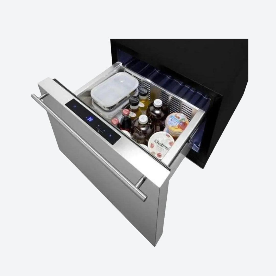 Refrigerador Summit de un cajón de 22 pulgadas en acero inoxidable para uso interior o exterior