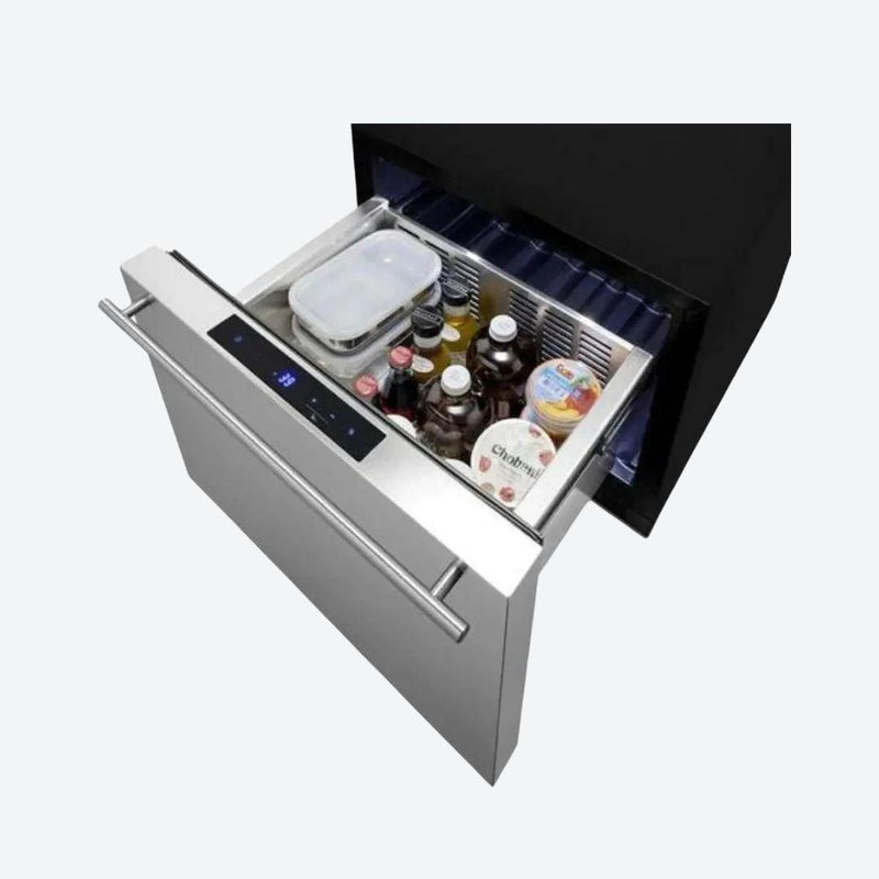 Refrigerador Summit de un cajón de 22 pulgadas en acero inoxidable para uso interior o exterior