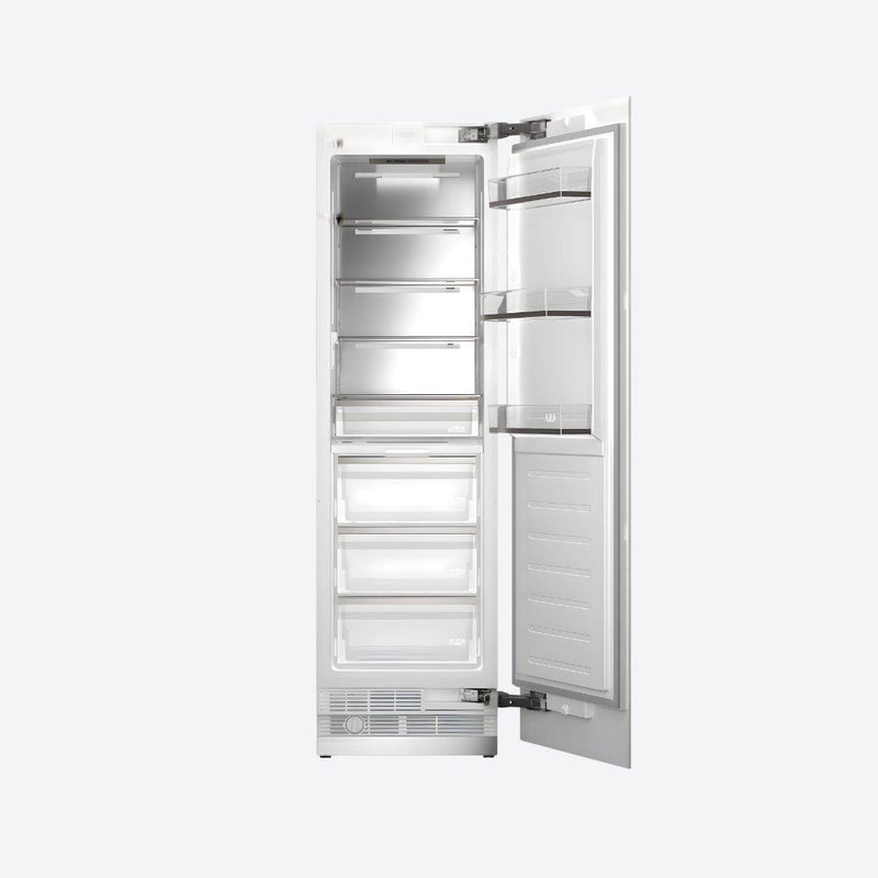 Refrigerador de columna panelable Bertazzoni de 24 pulgadas con dispensador interno de agua y puerta reversible