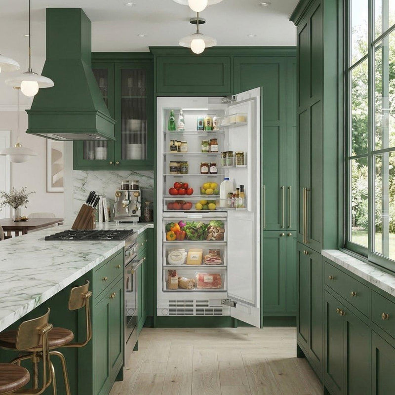 Refrigerador de columna panelable Bertazzoni de 30 pulgadas con dispensador interno de agua y puerta reversible