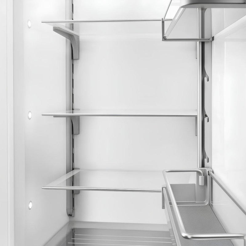Refrigerador columna panelable SMEG de 30 pulgadas con diseño empotrable y pantalla TFT