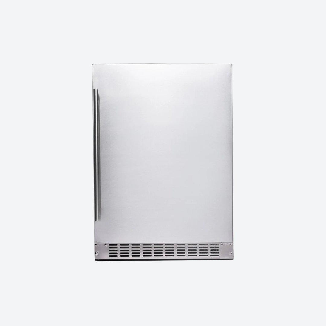 Refrigerador compacto Kalt de 24 pulgadas para interiores y exteriores con puerta de acero inoxidable