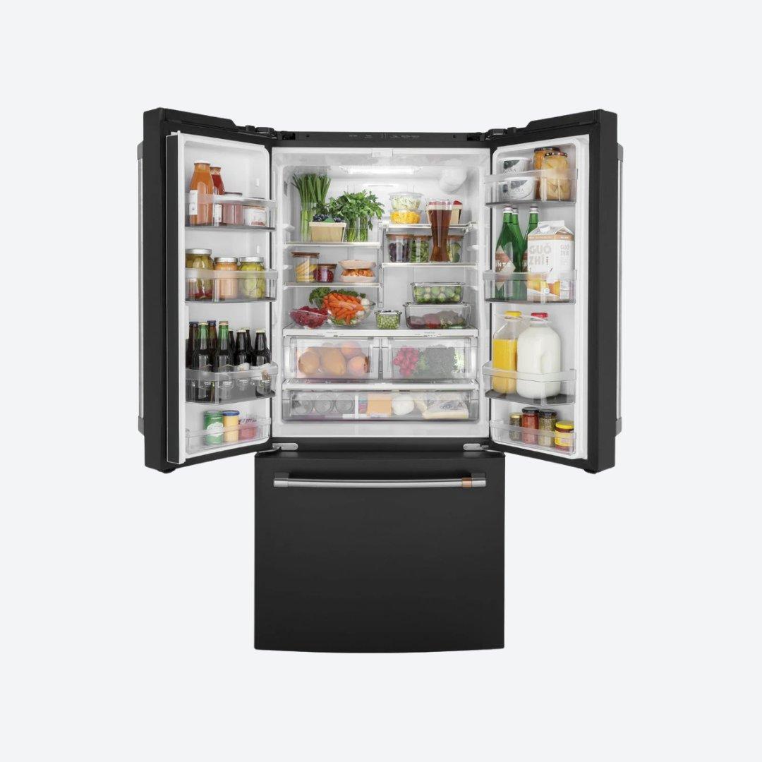 Refrigerador French door Café Appliances de 19 pies cúbicos en acero inoxidable con dispensador interno de agua