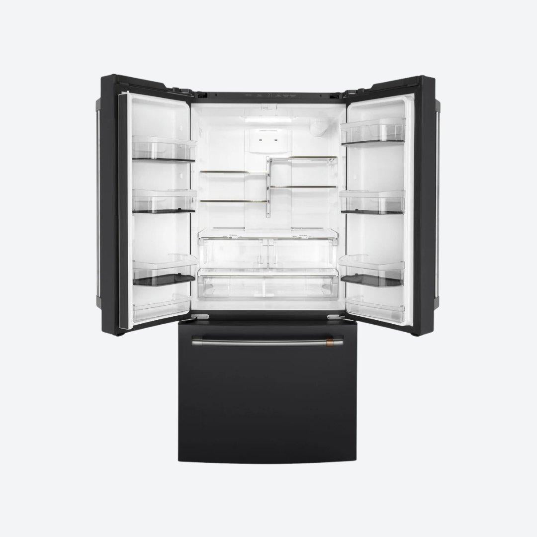 Refrigerador French door Café Appliances de 19 pies cúbicos en acero inoxidable con dispensador interno de agua