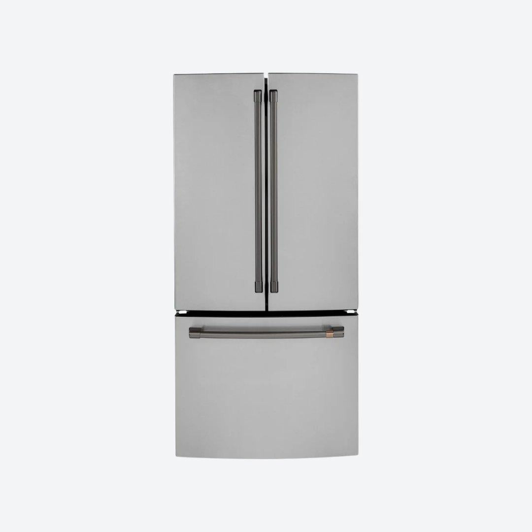 Refrigerador French door Café Appliances de 19 pies cúbicos en acero inoxidable con dispensador interno de agua