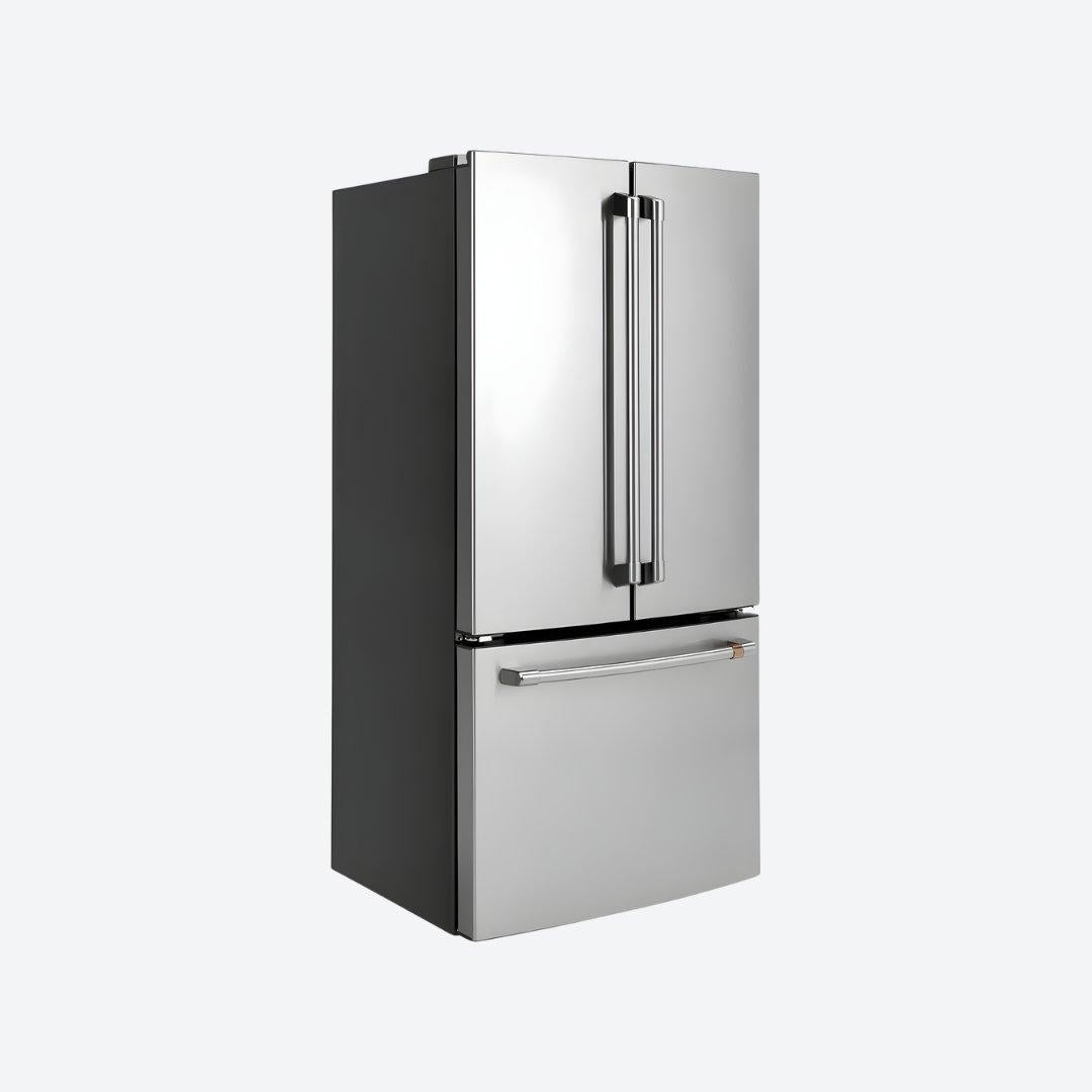 Refrigerador French door Café Appliances de 19 pies cúbicos en acero inoxidable con dispensador interno de agua