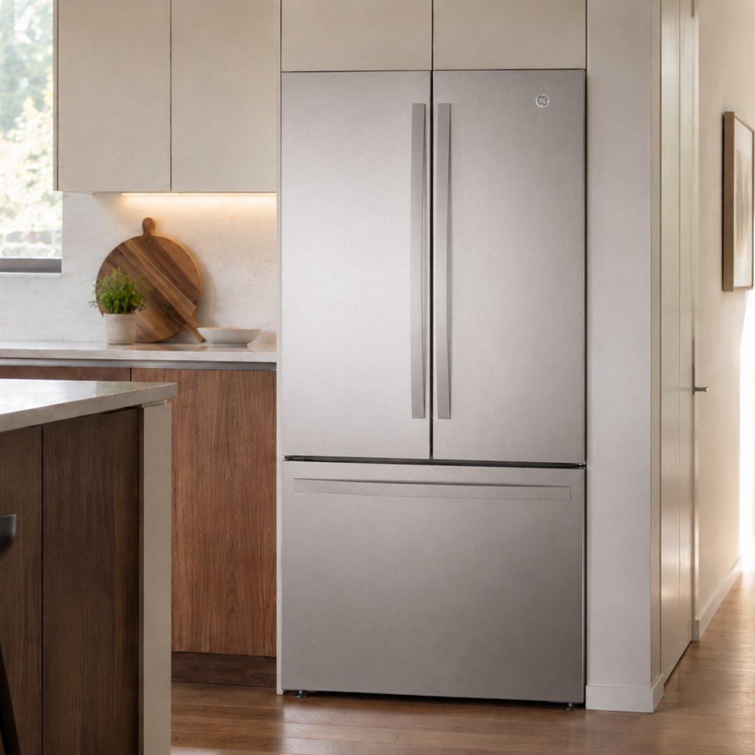 Refrigerador French Door Ge Profile de 25 pies cúbicos en acabado inoxidable