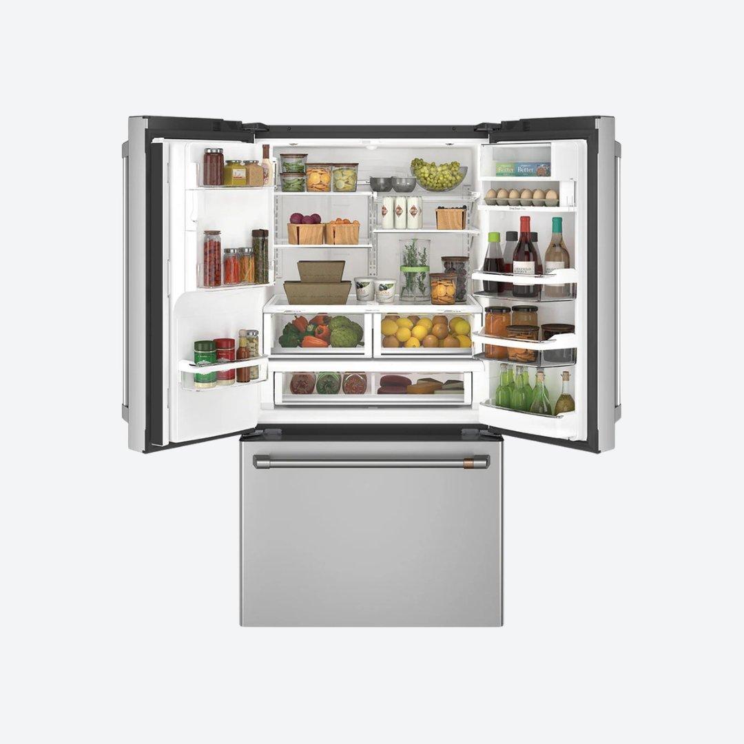 Refrigerador French door Café Appliances de 27.7 pies cúbicos con dispensador de agua caliente en acabado matte black
