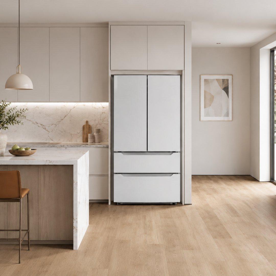 Refrigerador french door SMEG de 36 pulgadas con 4 puertas en acero inoxidable