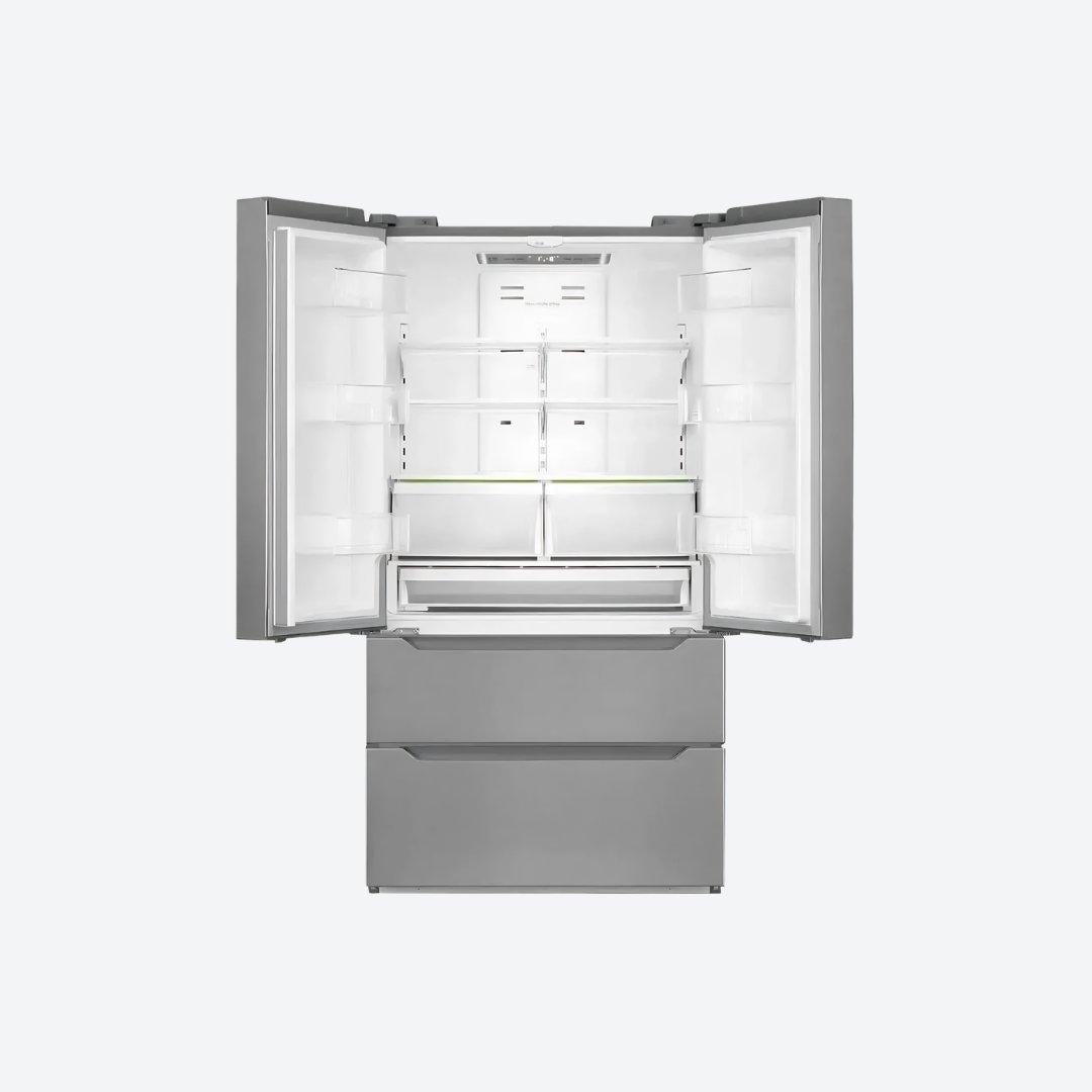 Refrigerador french door SMEG de 36 pulgadas con 4 puertas en acero inoxidable