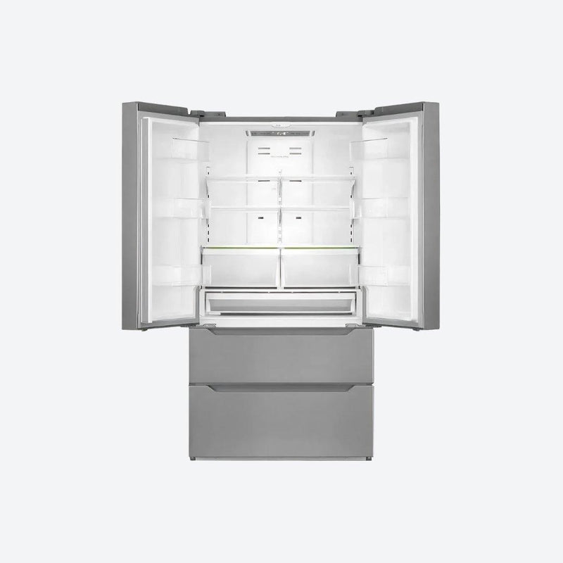 Refrigerador french door SMEG de 36 pulgadas con 4 puertas en acero inoxidable