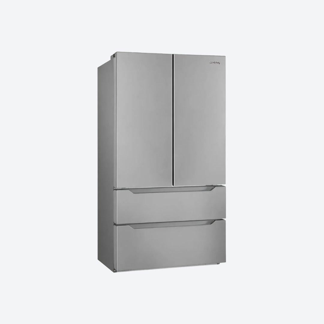 Refrigerador french door SMEG de 36 pulgadas con 4 puertas en acero inoxidable