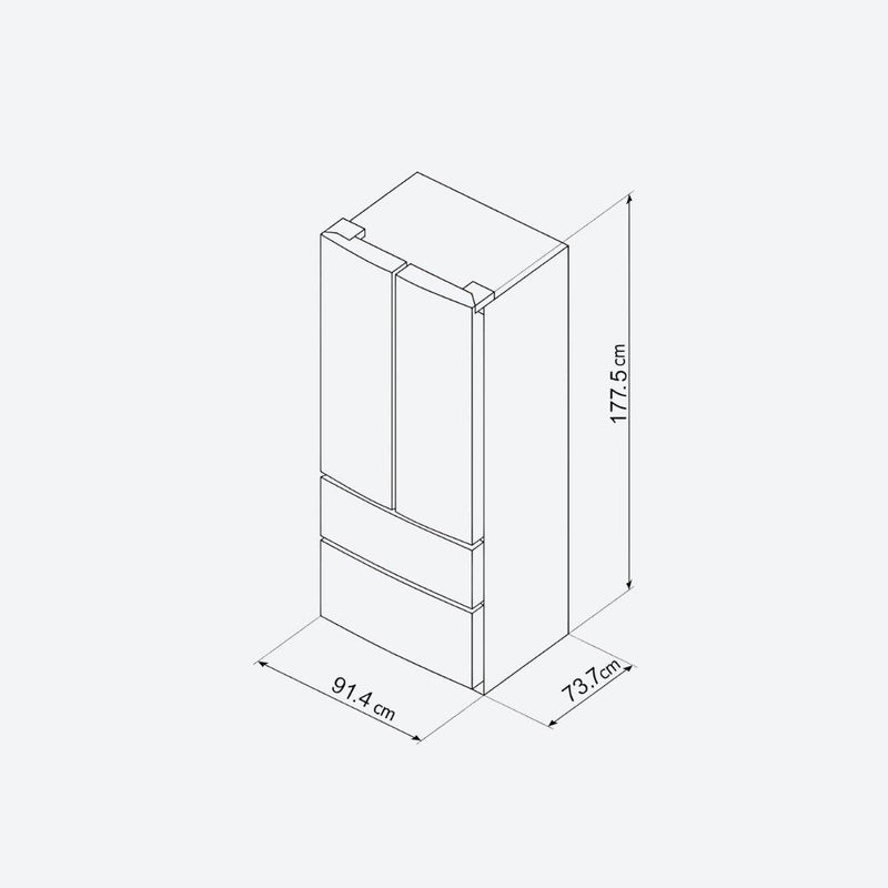 Refrigerador french door SMEG de 36 pulgadas con 4 puertas en acero inoxidable