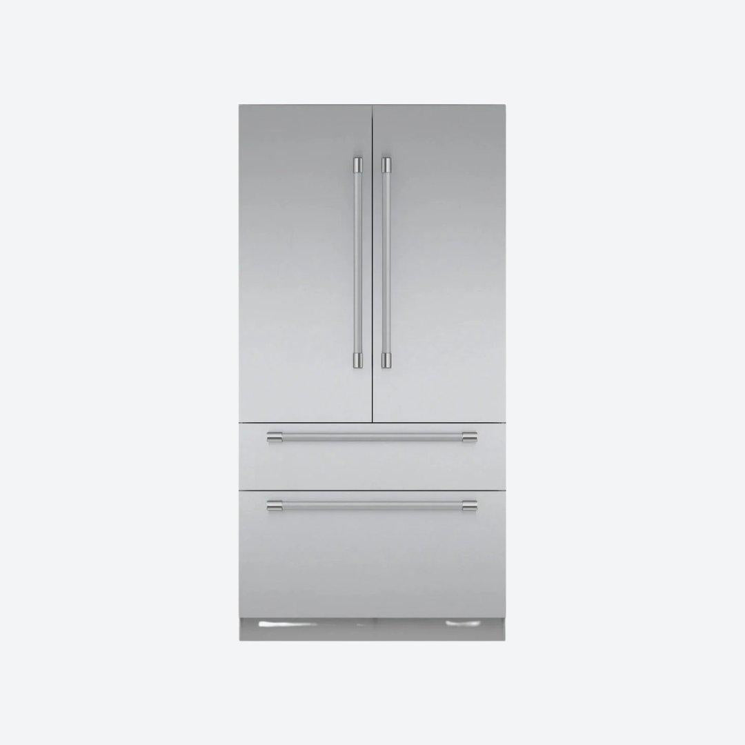 Refrigerador french door empotrable Thermador de 42 pulgadas en acero inoxidable con Flex Drawer