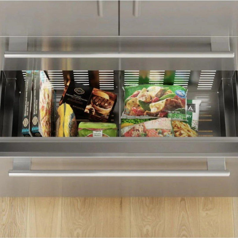 Refrigerador french door empotrable Thermador de 42 pulgadas en acero inoxidable con Flex Drawer