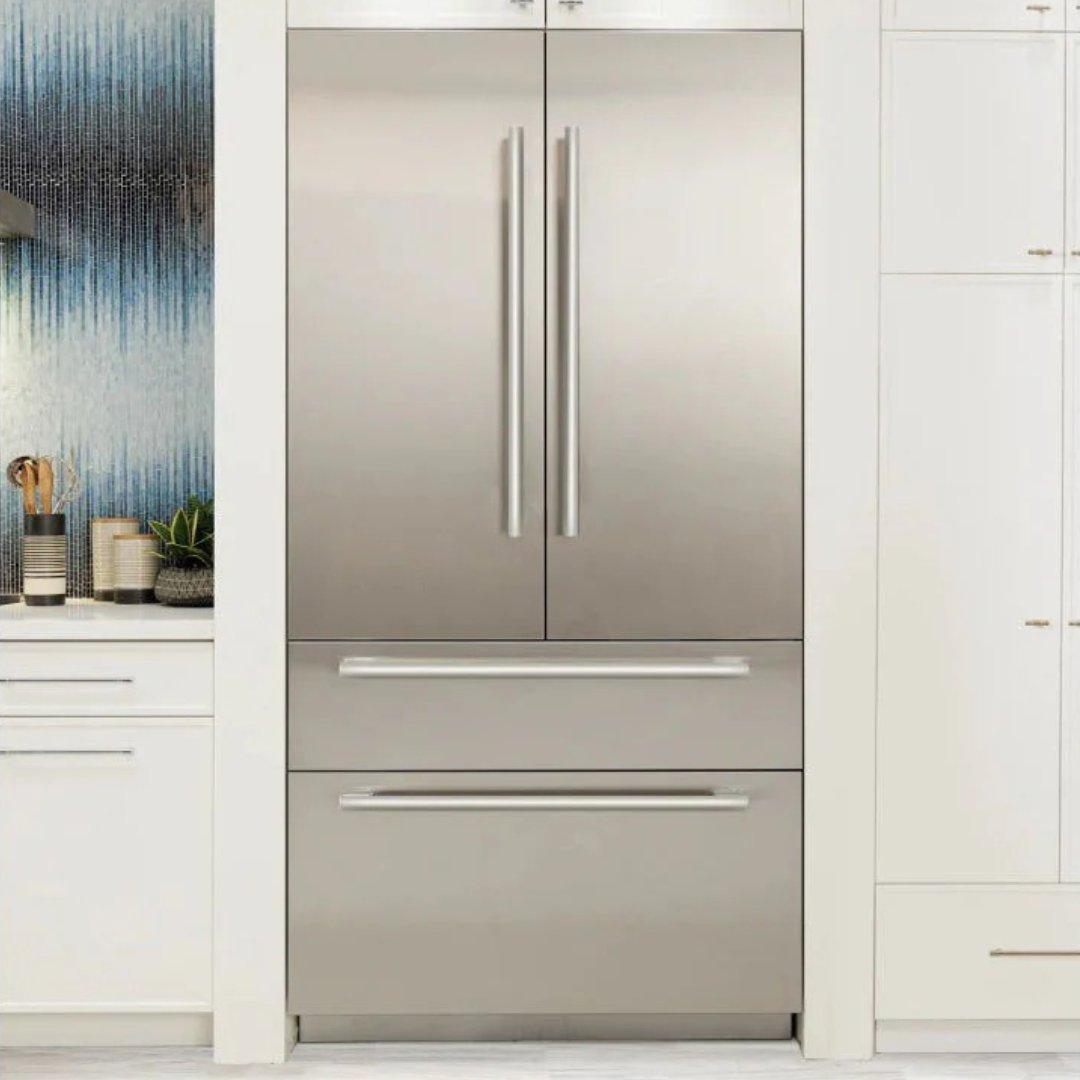 Refrigerador french door empotrable Thermador de 42 pulgadas en acero inoxidable con Flex Drawer