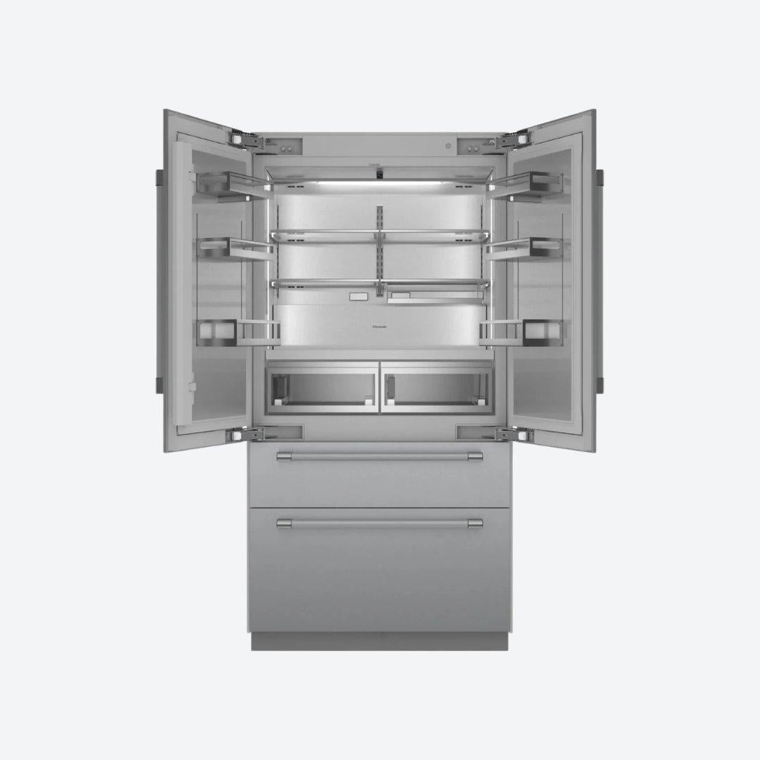 Refrigerador french door empotrable Thermador de 42 pulgadas en acero inoxidable con Flex Drawer