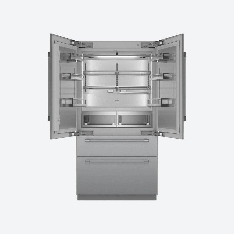 Refrigerador french door empotrable Thermador de 42 pulgadas en acero inoxidable con Flex Drawer