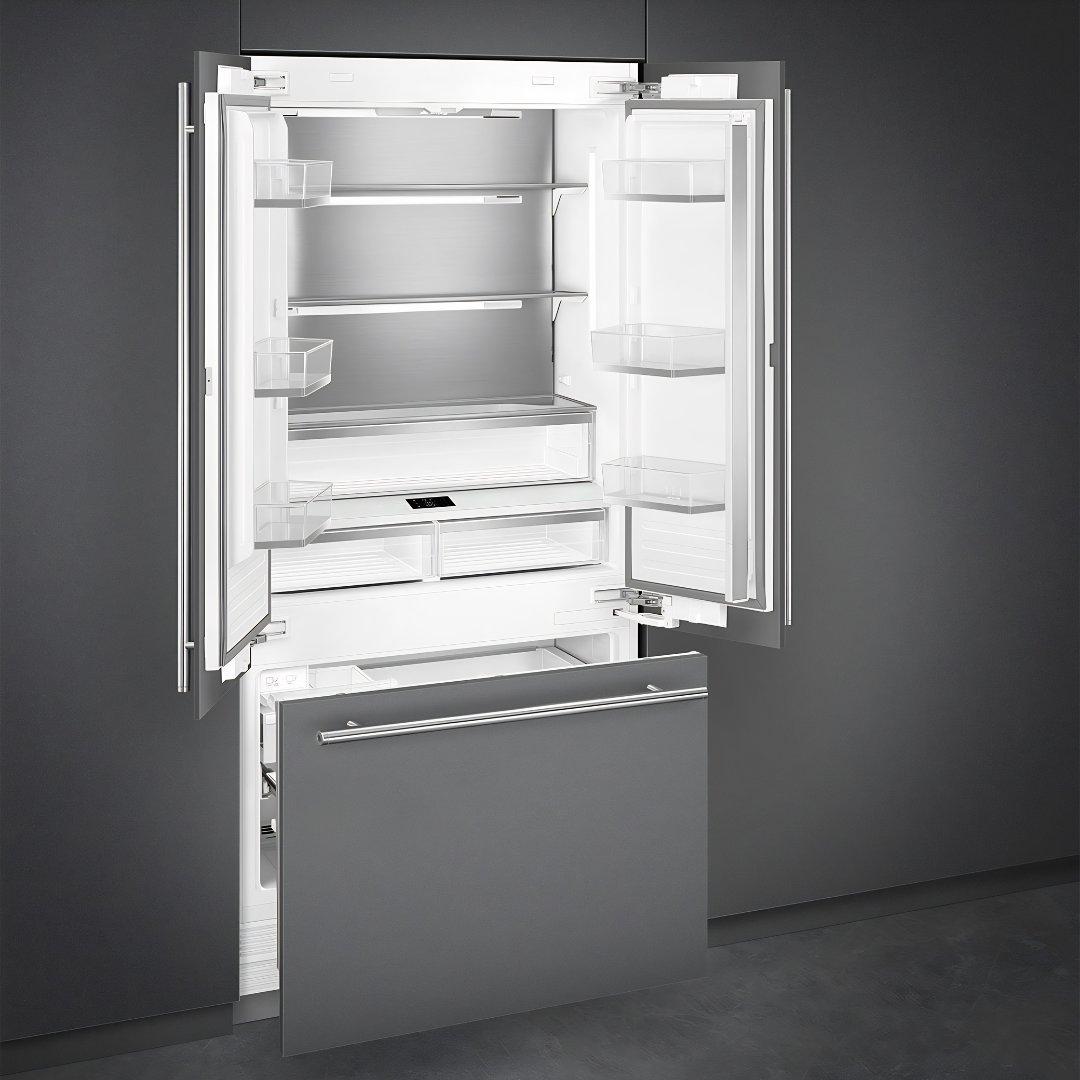 Refrigerador french door panelable SMEG de 36 pulgadas con ice maker automático
