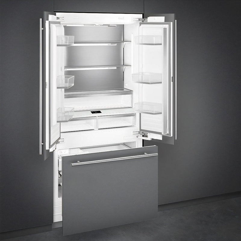 Refrigerador french door panelable SMEG de 36 pulgadas con ice maker automático