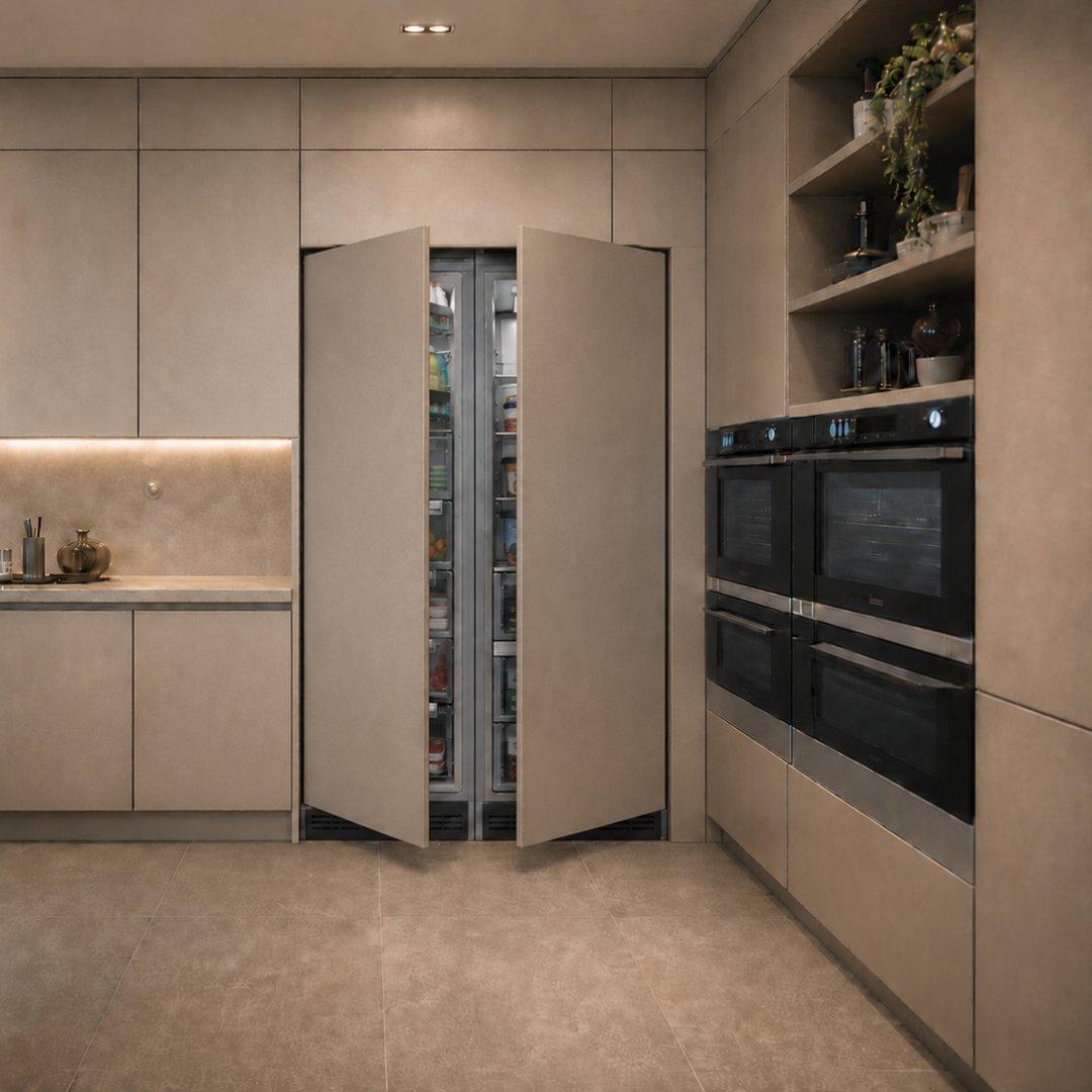 Refrigerador panelable Tecnolam de 60 cm con 306 litros y diseño integrado