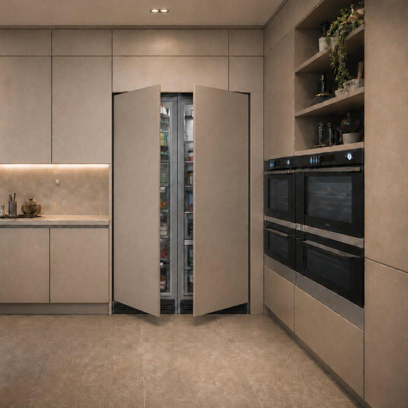 Refrigerador panelable Tecnolam de 60 cm con 306 litros y diseño integrado