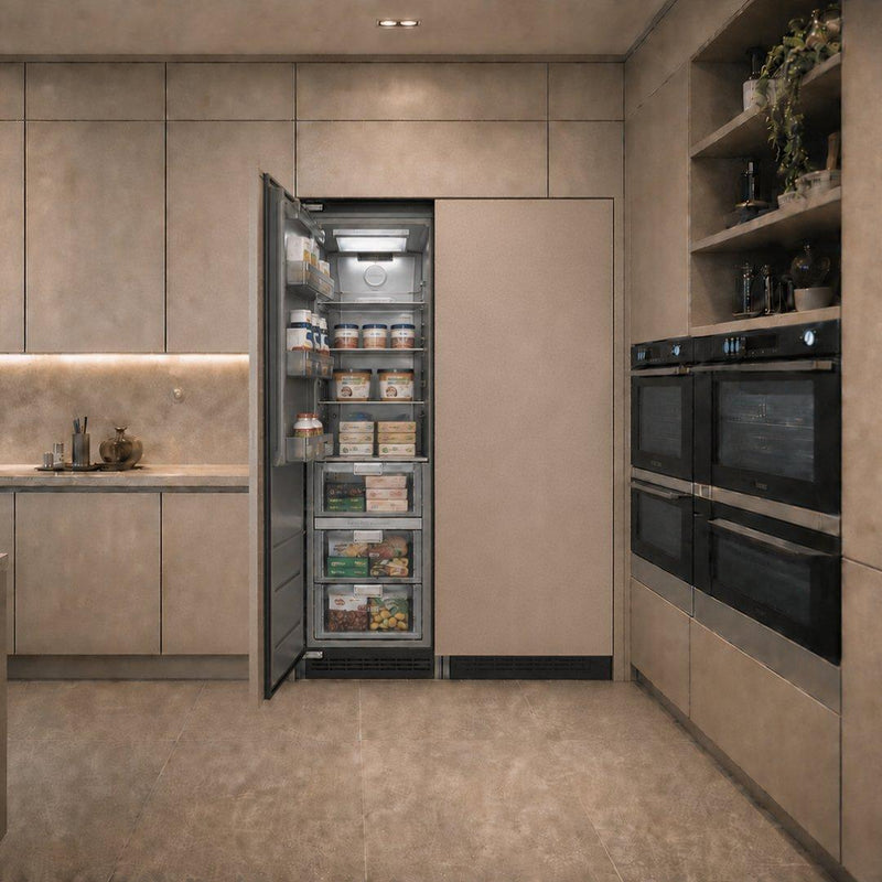 Refrigerador panelable Tecnolam de 60 cm con 306 litros y diseño integrado