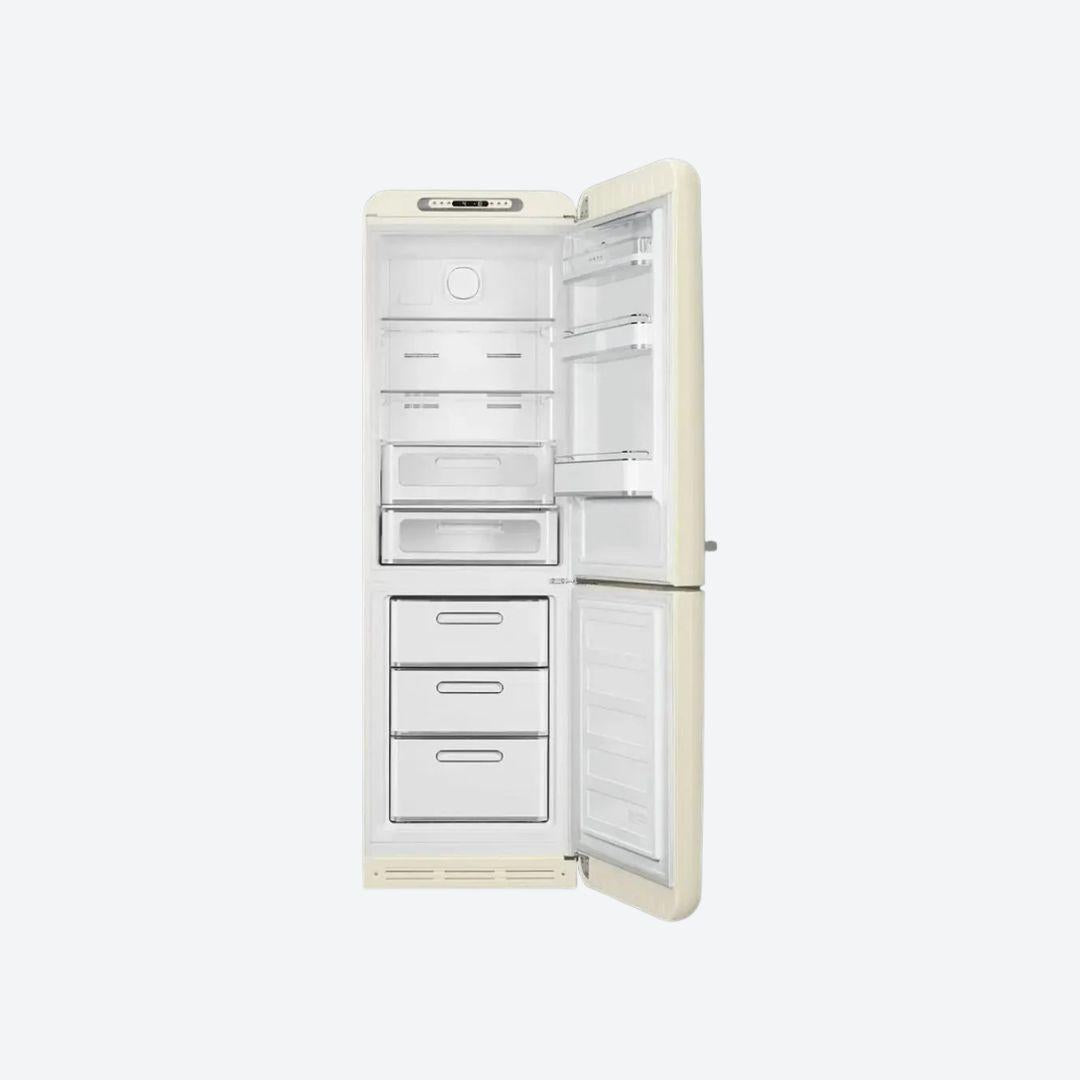 Refrigerador retro Smeg de 24 pulgadas con congelador inferior en rojo, negro, crema o blanco