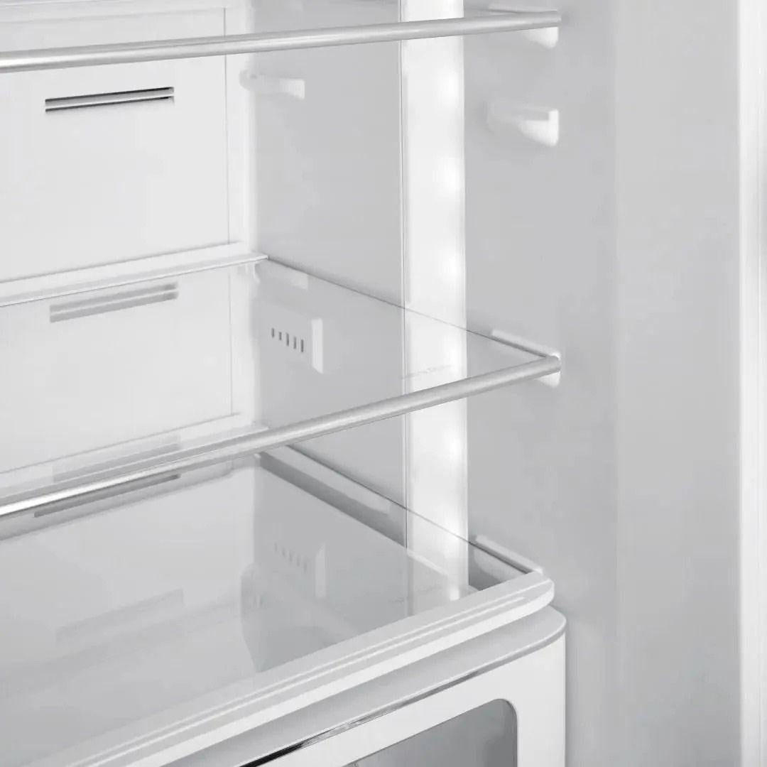 Refrigerador retro Smeg de 24 pulgadas con congelador inferior en rojo, negro, crema o blanco