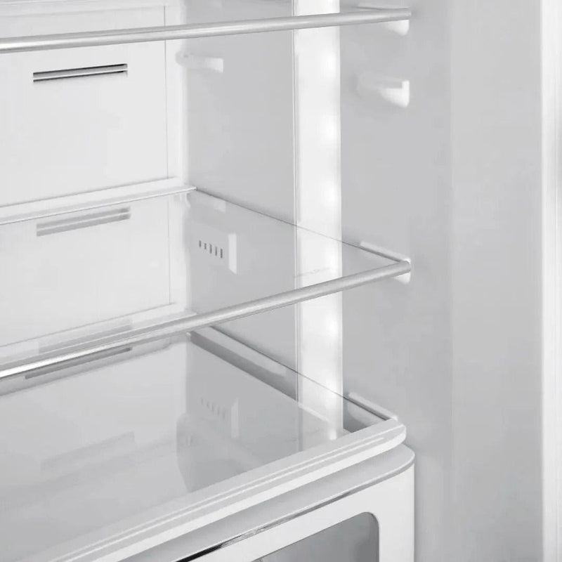 Refrigerador retro Smeg de 24 pulgadas con congelador inferior en rojo, negro, crema o blanco