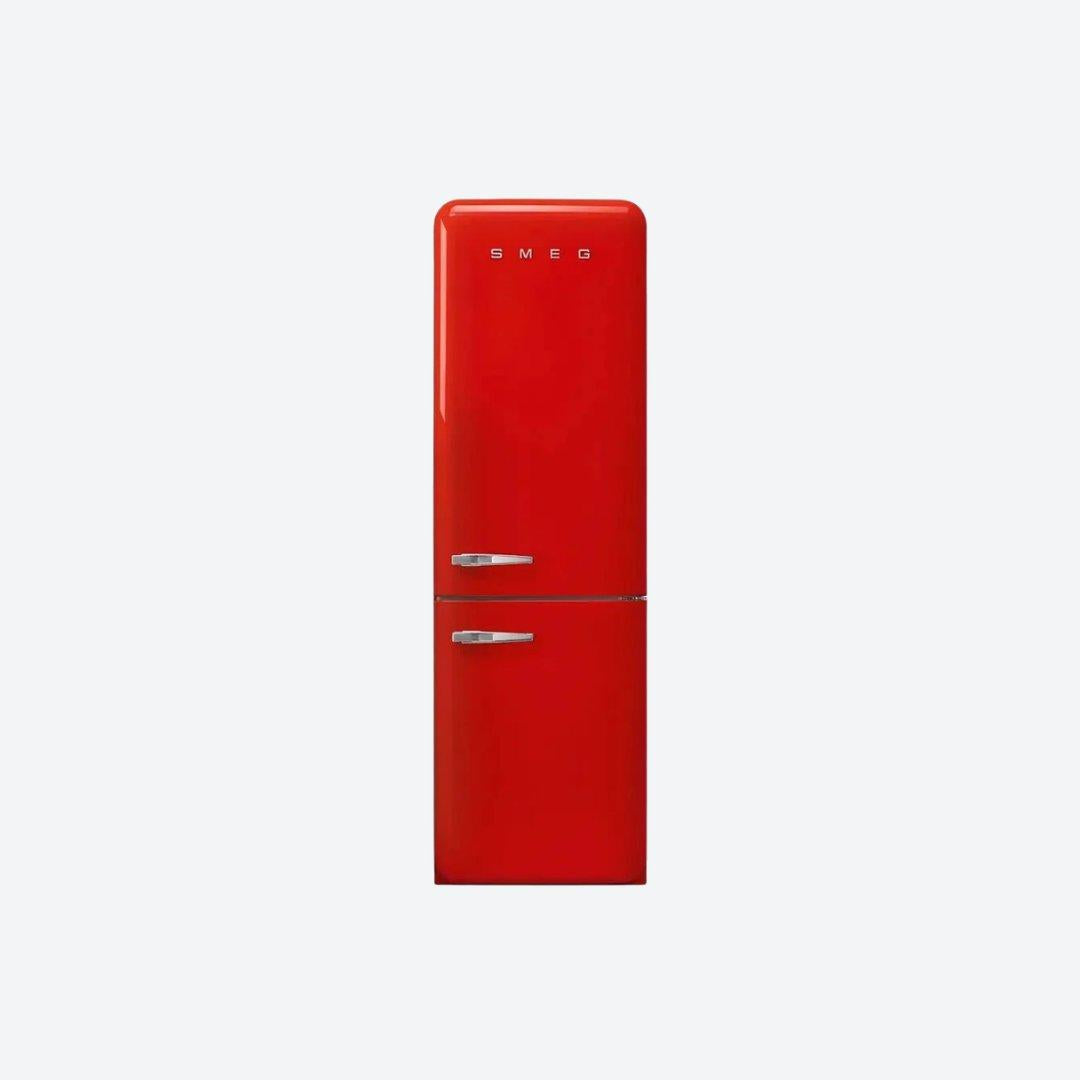 Refrigerador retro Smeg de 24 pulgadas con congelador inferior en rojo, negro, crema o blanco