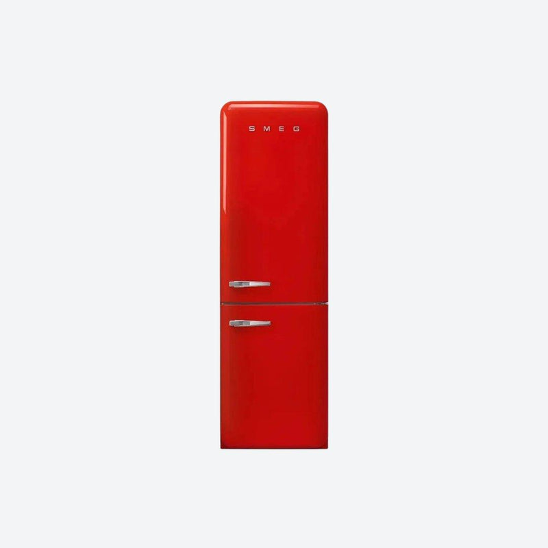 Refrigerador retro Smeg de 24 pulgadas con congelador inferior en rojo, negro, crema o blanco