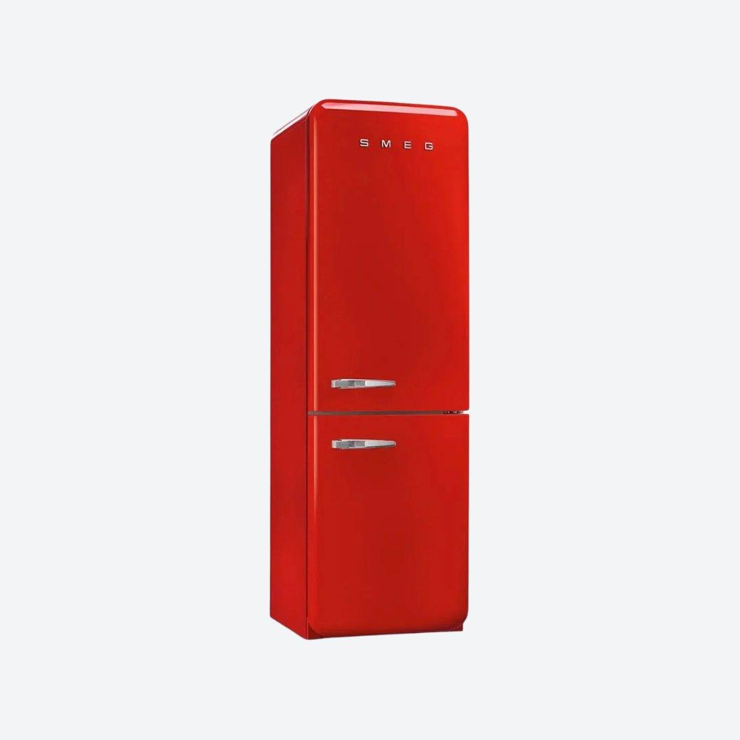 Refrigerador retro Smeg de 24 pulgadas con congelador inferior en rojo, negro, crema o blanco